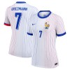 Maillot de Supporter France Griezmann 7 Extérieur Euro 2024 Pour Femme